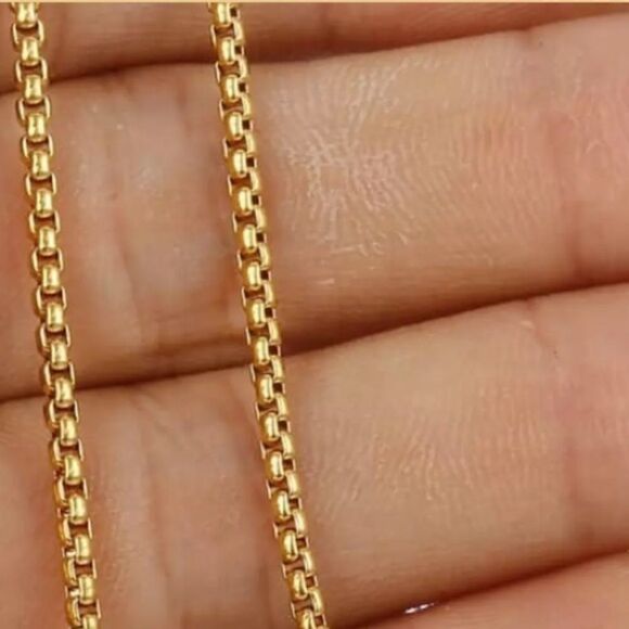 22” Womans Gold Initial Letter Necklace - Picture 9 of 14